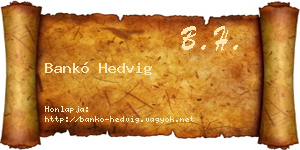 Bankó Hedvig névjegykártya