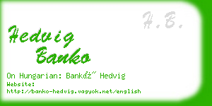 hedvig banko business card